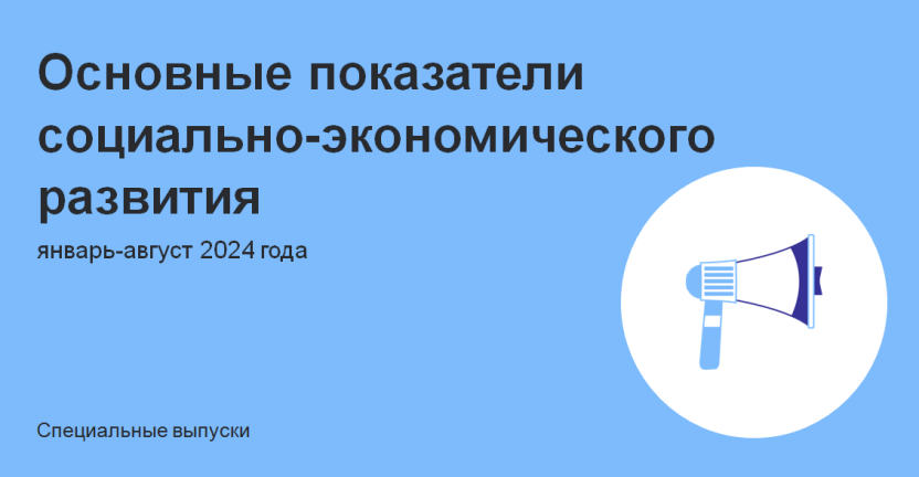 Основные показатели социально-экономического развития за январь-август 2024 года